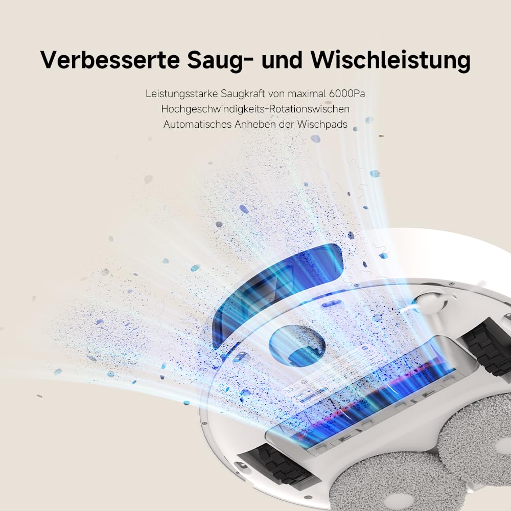 Xiaomi X20+ Saugroboter, Wischfunktion & 6000Pa Saugkraft
