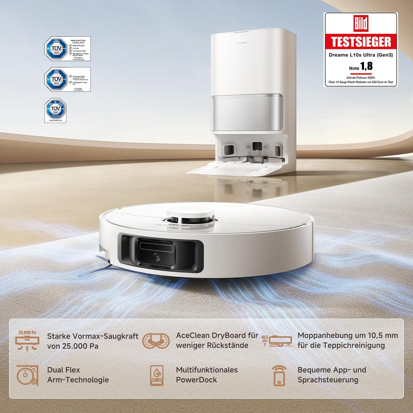 Dreame L10s Ultra Gen 3 Robotersauger mit Dockingstation