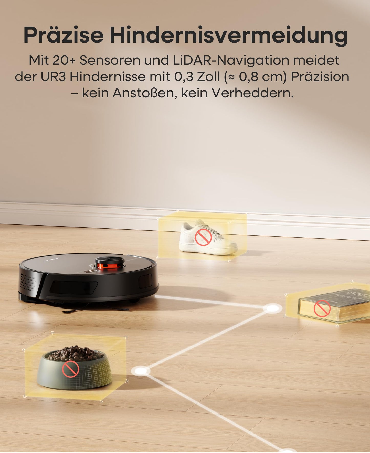 uninell Robotersauger mit LiDAR Navigation & 3,5L Station