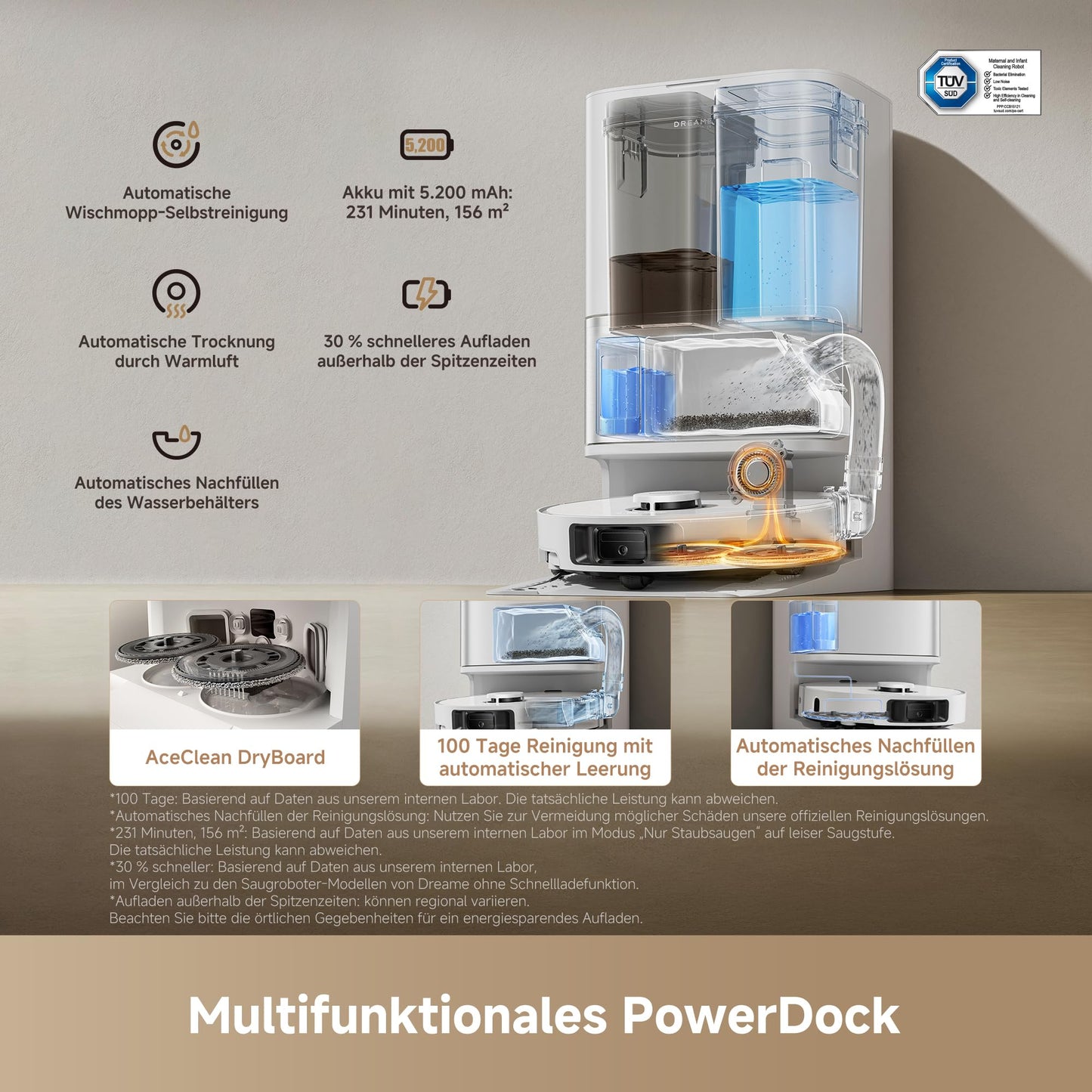 Dreame L10s Ultra Gen 3 Robotersauger mit Dockingstation