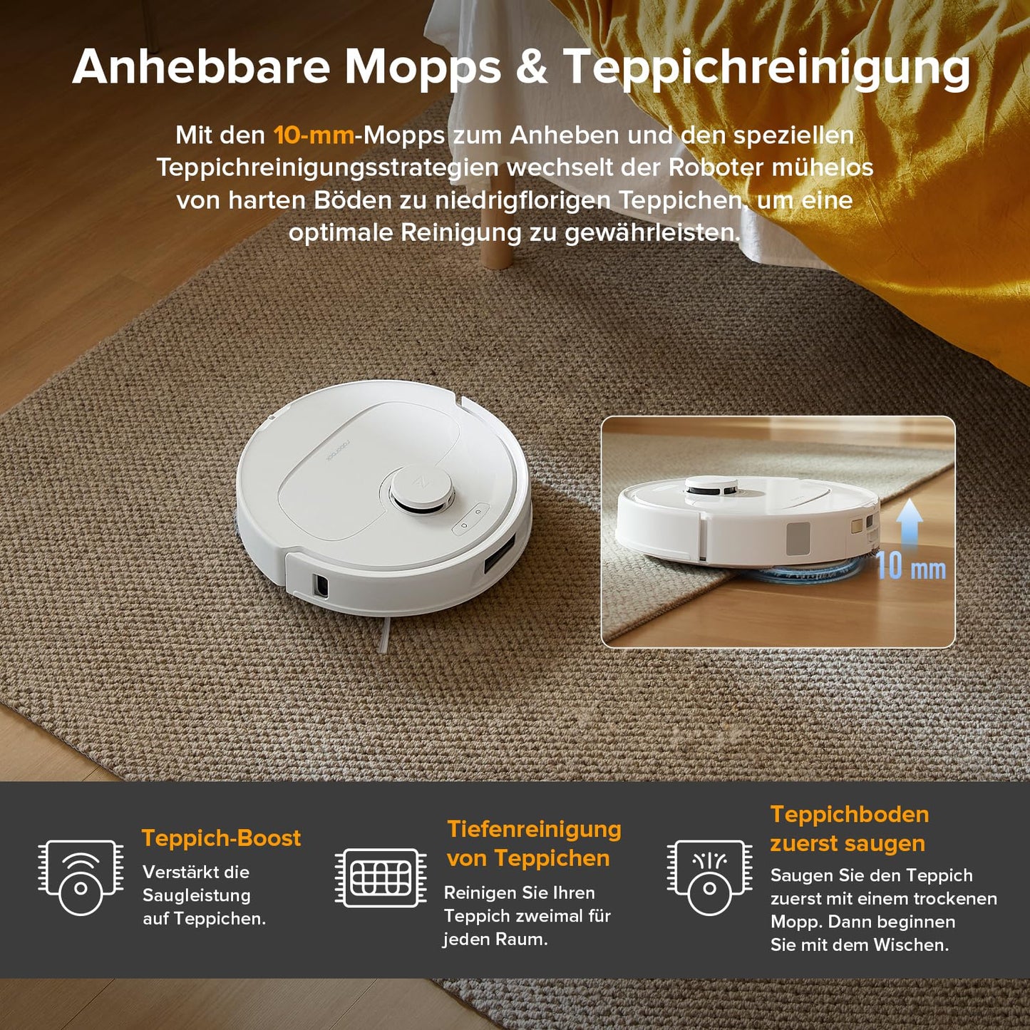 Roborock Qrevo Robotersauger mit All-in-One Dock Weiß